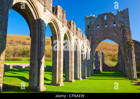 Llanthony Priory, Brecon Beacons, Wales, Vereinigtes Königreich, Europa Stockfoto