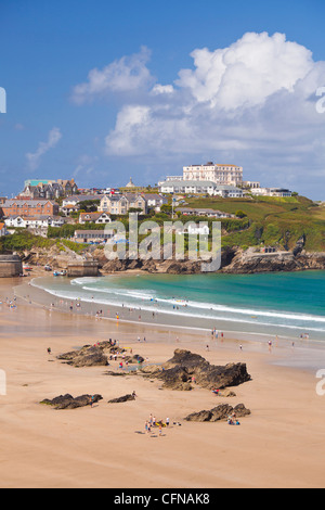 Newquay Strand im Sommer, Cornwall, England, Vereinigtes Königreich, Europa Stockfoto