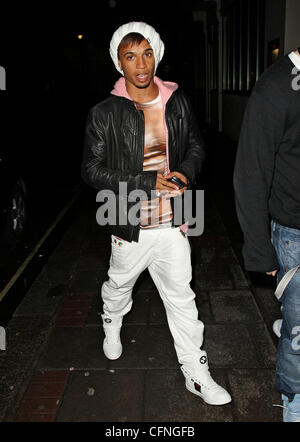 Aston Merrygold von JLS am May Fair Hotel. London, England - 11.02.11 Stockfoto