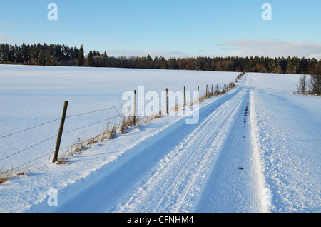 Winterlandschaft, in der Nähe von Villingen Schwarzwald, Baden-Wurttemberg, Deutschland, Europa Stockfoto