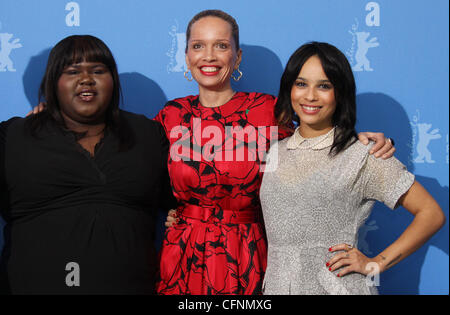 Gabourey Sidibe, Victoria Mahoney und Zoe Kravitz Berlin Internationale Filmfestspiele (Berlinale) - schreien zum Himmel - Foto-Aufruf Berlin, Deutschland - 12.02.11 Stockfoto