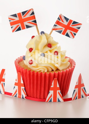 BRITISCHE FEIER CUPCAKE Stockfoto