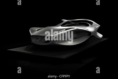 Mercedes-Benz feiert 125 Jahre mit neuen Skulptur Skulptur A wurde enthüllt, des 125. Jubiläums des original Mercedes-Benz-Patent für das Gas-Motor-Auto. Das Auto riesigen Unternehmens eine Skulptur, die Leben als Daten in begann einem Stockfoto