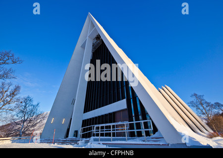 Die arktische Kathedrale Tromso Troms Nordnorwegen Europa Stockfoto