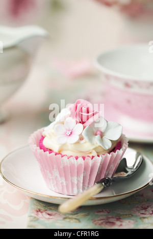 Blume cupcake Stockfoto