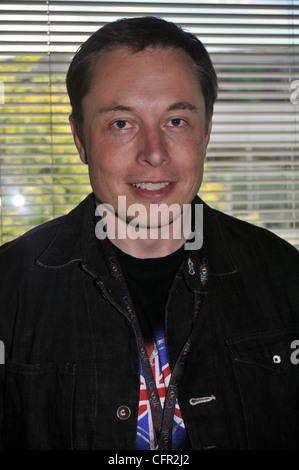 Elon Musk, CEO von SpaceX und Tesla Motors auf einer Konferenz in Silicon Valley, Kalifornien, USA Stockfoto