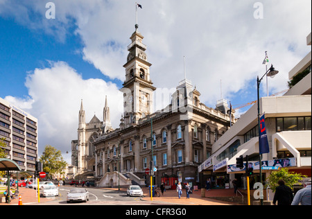 Rathaus, Dunedin, Otago, Neuseeland, Sitz des Rates der Stadt Dunedin. Stockfoto