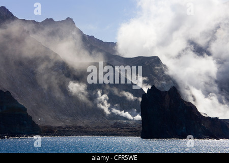 White Island (Whakaari) marine Vulkan in der Bay of Plenty, North Island, Neuseeland, Pazifik Stockfoto