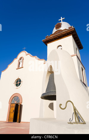 Ysleta Mission an der Tigua-Indianer-Reservat, El Paso, Texas, Vereinigte Staaten von Amerika, Nordamerika Stockfoto