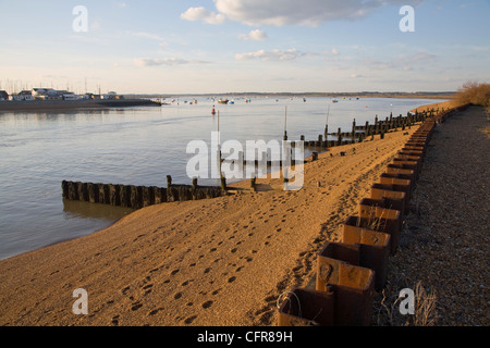 Auf der Suche nach vor-Mund River Deben, Bawdsey, Sufolk, England Stockfoto