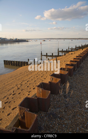 Auf der Suche nach vor-Mund River Deben, Bawdsey, Sufolk, England Stockfoto