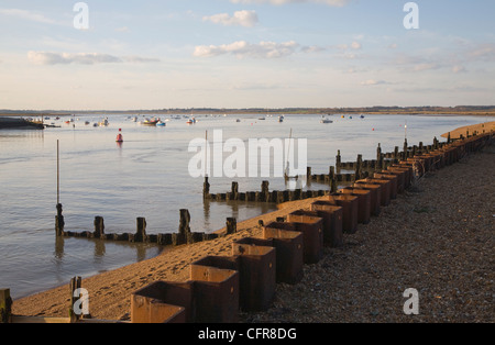 Auf der Suche nach vor-Mund River Deben, Bawdsey, Sufolk, England Stockfoto