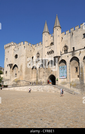 Palais des Papes (Papstpalast), UNESCO-Weltkulturerbe, Avignon, Provence, Frankreich, Europa Stockfoto