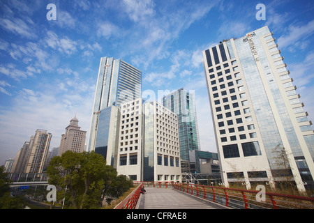 Wolkenkratzer in Zhujiang New Town, Tianhe, Guangzhou, Guangdong, China, Asien Stockfoto
