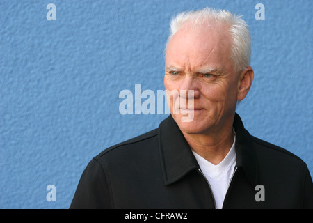 Malcolm McDowell, US-amerikanischer Schauspieler und Filmstar. Stockfoto