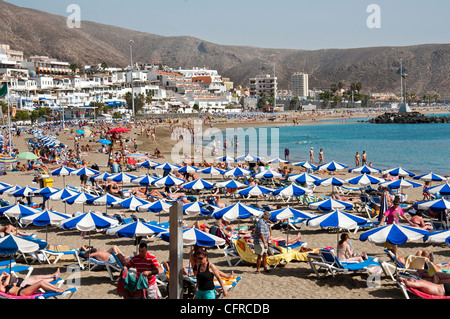 Playa De Las Vistas in Los Cristianos, Teneriffa, Kanarische Inseln, Spanien. Stockfoto