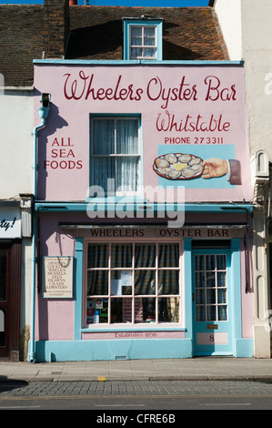 Wheeler es Oyster Bar in Whitstable an der nördlichen Küste von Kent. Stockfoto