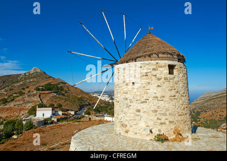 Windmühle, Naxos, Kykladen, griechische Inseln, Griechenland, Europa Stockfoto