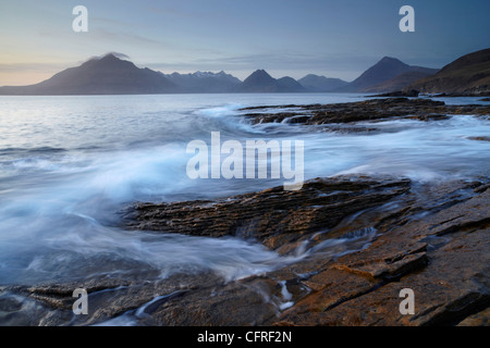 Die Aussicht auf ein Winter Abend, Isle Of Skye, Schottland, Vereinigtes Königreich, Europa Stockfoto