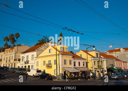 Rua de Belém Straße Belem Viertel von Lissabon Portugal Europa Stockfoto