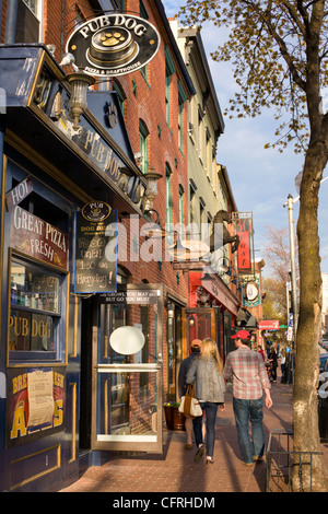 Tavernen Linie Cross Street, Federal Hill Viertel, Baltimore, Maryland Stockfoto