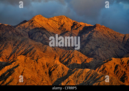 Die Berge von Moab im Araba-Tal. Stockfoto