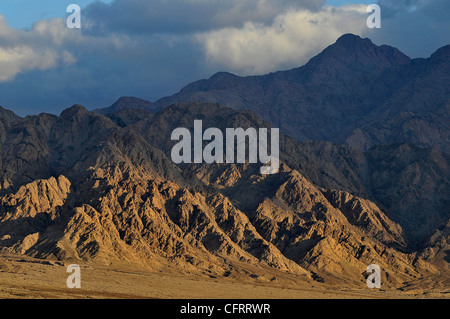 Die Berge von Moab im Araba-Tal. Stockfoto