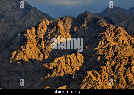 Die Berge von Moab im Araba-Tal. Stockfoto