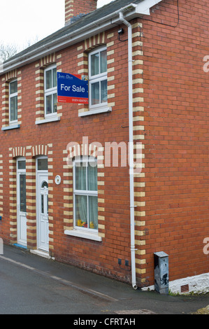 Periode Doppelhaushälfte zum Verkauf in Talgarth Powys Wales UK Stockfoto