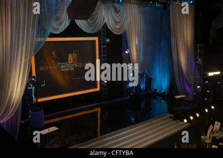 28. Januar 2007 - Los Angeles, CA, USA - Vorbereitungen für die 13. Annual Screen Actors Guild Awards im Shrine Auditorium in Los Angeles statt. Stockfoto