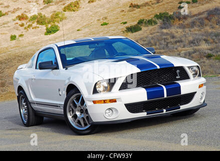 Links Seite Schönheit Porträt 2007 Ford Shelby GT500 Mustang Cobra Coupé Stockfoto