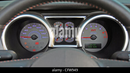 Instrument cluster-2007 Ford Shelby GT500 Mustang Cobra Coupé Stockfoto