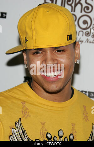 © 2007 Jerome Ware/Zuma statt Presse Sänger CHRIS BROWN bei Ankunft auf der Enterprise Top 50 Hollywood macht Brocker Blacklist-Party im Beverly Wilshire Hotel in Beverly Hills, Kalifornien.  Wednesay, 21. Februar 2007 Beverly Wilshire Hotel Beverly Hills, CA Stockfoto