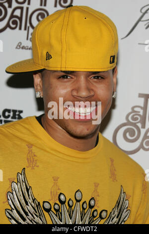 © 2007 Jerome Ware/Zuma statt Presse Sänger CHRIS BROWN bei Ankunft auf der Enterprise Top 50 Hollywood macht Brocker Blacklist-Party im Beverly Wilshire Hotel in Beverly Hills, Kalifornien.  Wednesay, 21. Februar 2007 Beverly Wilshire Hotel Beverly Hills, CA Stockfoto