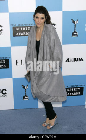 24. Februar 2007 - Santa Monica, CA, USA - Schauspielerin MARISA TOMEI bei Ankunft auf der 2007 Film Independent Spirit Awards am Santa Monica Pier statt (Credit-Bild: © Lisa O'Connor/ZUMA drücken) Stockfoto