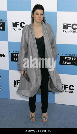 24. Februar 2007 - Santa Monica, CA, USA - Schauspielerin MARISA TOMEI bei Ankunft auf der 2007 Film Independent Spirit Awards am Santa Monica Pier statt (Credit-Bild: © Lisa O'Connor/ZUMA drücken) Stockfoto