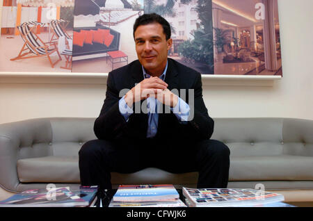 Entwickler Andre Balazs, in seine Dienste auf Laffayette Straße fotografiert. Stockfoto