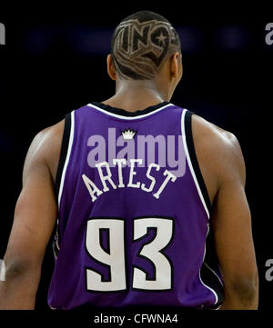 3. März 2007 Uhren - Los Angeles, CA, USA - Sacramento Könige RON ARTEST die Klage gegen die Los Angeles Lakers in Los Angeles Kalifornien. Die Sacramento Kings gewann 116-108. (Kredit-Bild: © Armando Arorizo/ZUMA Press) Stockfoto