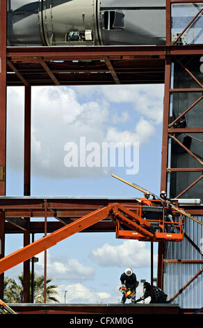 Der SkyVentures Himmel Tauchen Simulator ist derzeit im Aufbau entlang Alvarado-Niles Rd. in Union City, Kalifornien im Einkaufszentrum Union Landung auf Mittwoch, 18. April 2007. (Anda Chu/Fremont Argus) Stockfoto