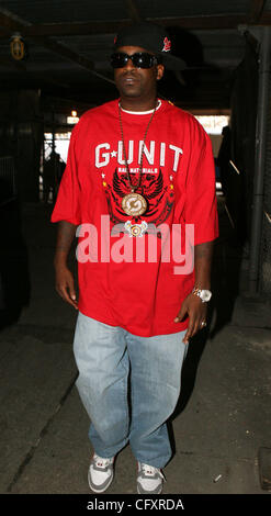 Rapper Tony Yayo mit bürgerlichem Namen Marvin Bernard, Ankunft in Manhattan Criminal Court heute 25. April 2007 ist. Bildnachweis: Mariela Lombard/ZUMA Press. Stockfoto