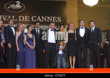 Michael Winterbottom, Mariane Pearl, Angelina Jolie und Brad Pitt bei den Filmfestspielen von Cannes 2007, für "A Mighty Heart" Premiere. Stockfoto