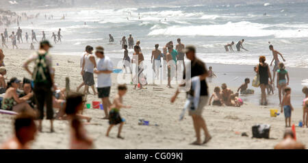 18. Juni 2007, Oceanside, Ca.USA.  Der erste Tag des Sommers ist Donnerstag, den 21. Juni.   Obligatorische Credit: Foto von Don Kohlbauer/San Diego Union Tribune/Zuma Press. Copyright 2007. San Diego Union-Tribune. Stockfoto