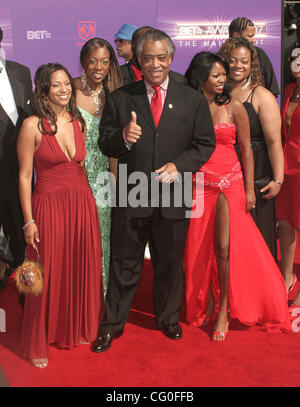 26. Juni 2007; Hollywood, Kalifornien, USA;  Rev AL SHARPTON und Familie bei den BET Awards 2007 statt im Shrine Auditorium.  Obligatorische Credit: Foto von Paul Fenton/ZUMA Press. (©) Copyright 2007 von Paul Fenton Stockfoto