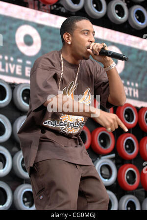 7. Juli 2007 East Rutherford, NJ; USA, führt Sänger LUDACRIS live im Giants Stadium als Bestandteil der 2007 Live Earth-Konzert, das im East Rutherford stattfand. Copyright 2007 Jason Moore. Obligatorische Credit: Jason Moore Stockfoto