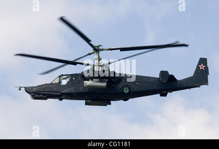 Russische Luftwaffe. KA 50 Kampfhubschrauber (Black Shark). Stockfoto