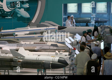 MAKS Air Show 2007 in Schukowski bei Moskau. Luft-Raketen. Stockfoto