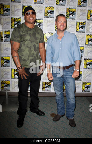 23. Juli 2011 - San Diego, Kalifornien, USA - LL COOL J und CHRIS O' Donnell besucht die NCIS: LA Panel während der Comic-Con International 2011. (Kredit-Bild: © Mark Samala/ZUMAPRESS.com) Stockfoto