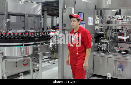 September 26,2011.Rostov auf Don,Russia.Coca-Cola eröffnet ein neues Werk im Rostower Gebiet des südlichen Russia.Pictured: The Coca-Cola Hellenic Pflanze im Rostower Gebiet Russlands. Stockfoto