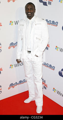 Akon, die Teilnahme an der Capital FM Jingle Bell Ball, o2 Arena London, England - 05.12.10 Stockfoto