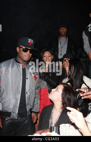 Sängerin Pleasure P (ehemals aus der Gruppe Pretty Ricky) feiert seinen Geburtstag im Club Playhouse in Hollywood mit Freundin Bria Murphy (Eddie Murphy Tochter) - Los Angeles, Kalifornien - 26.12.10 Stockfoto